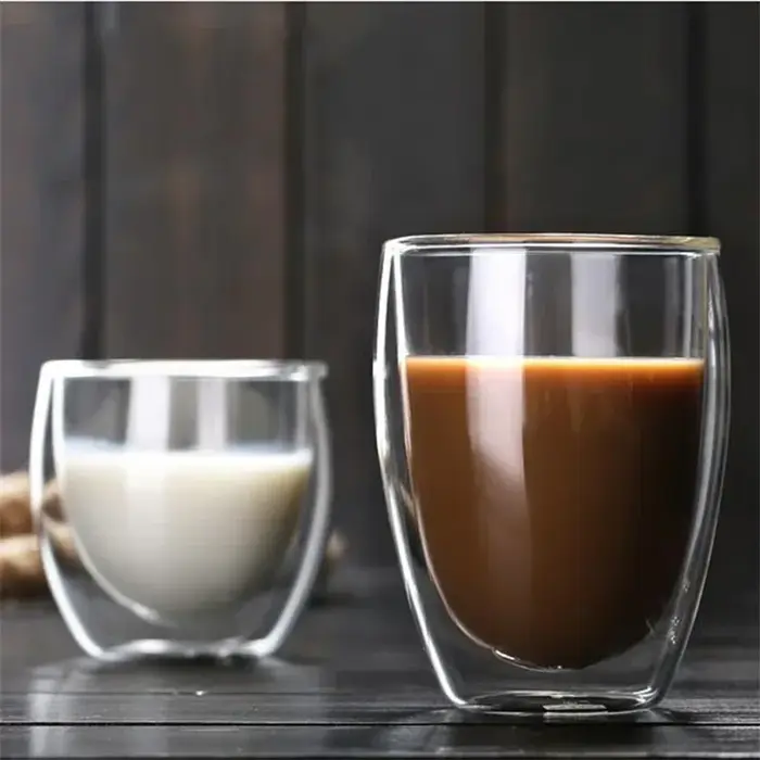 Tasse en verre isolée à Double paroi, 5 tailles, tasses à café expresso transparentes, tasse à bière
