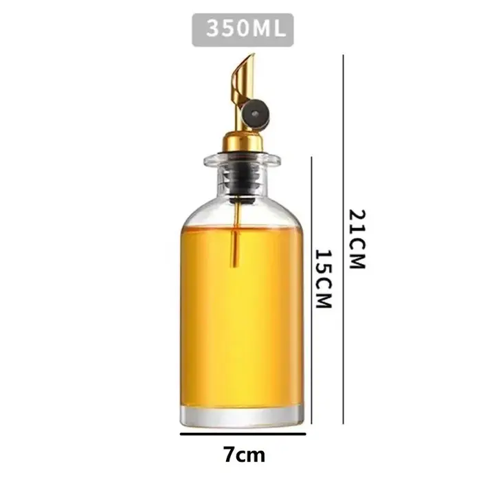 Bouteille distributrice d'huile d'olive en verre, bouteille d'assaisonnement, bouteille de vinaigre,