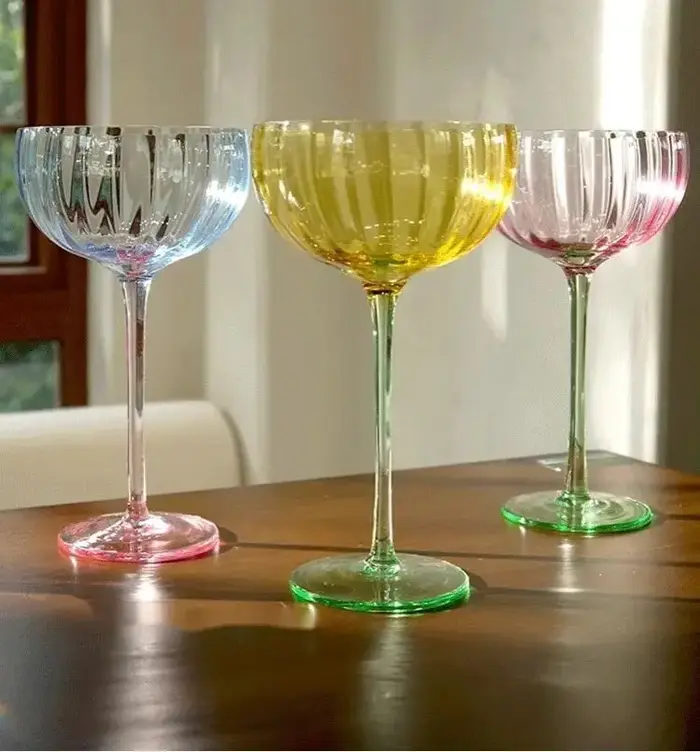 Verres à vin rouge, verres à dessert