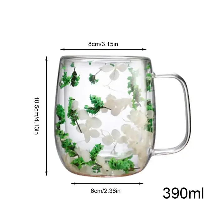 Tasses en verre à double paroi