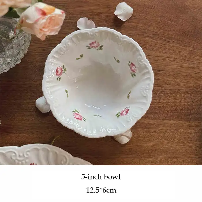 Ensemble d'assiettes en céramique vintage rose, tasse à café, beau, britannique, fournitures de cuis