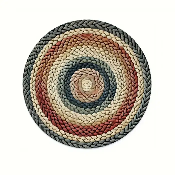 Napperon rond Beige rétro