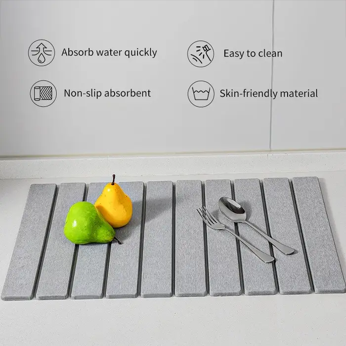 Tapis de séchage de cuisine pliable