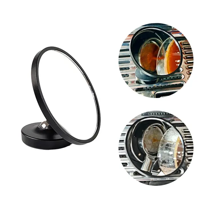 Miroir d'extraction de café à 360° ° Lentille réfléchissante magnétique rotative haute définition pour machine à