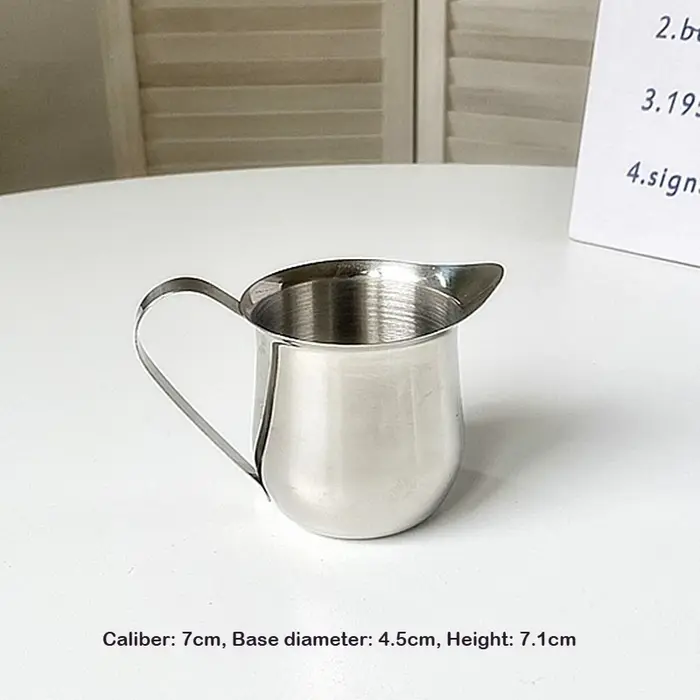 Pichet à café et à lait en acier inoxydable de 2/3/5/7 oz avec bec verseur