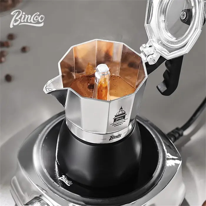 BINCOO Pot Moka à Double Valve