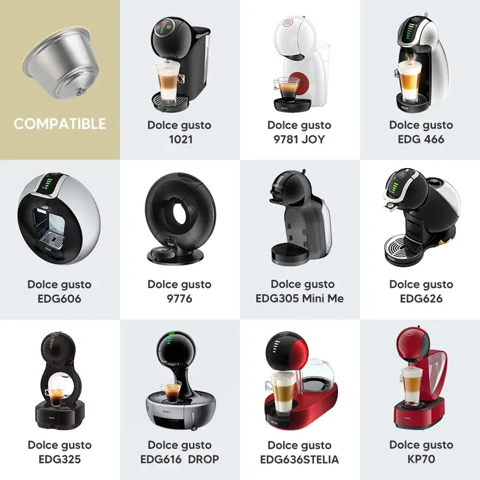 Dosette de café réutilisable en acier inoxydable