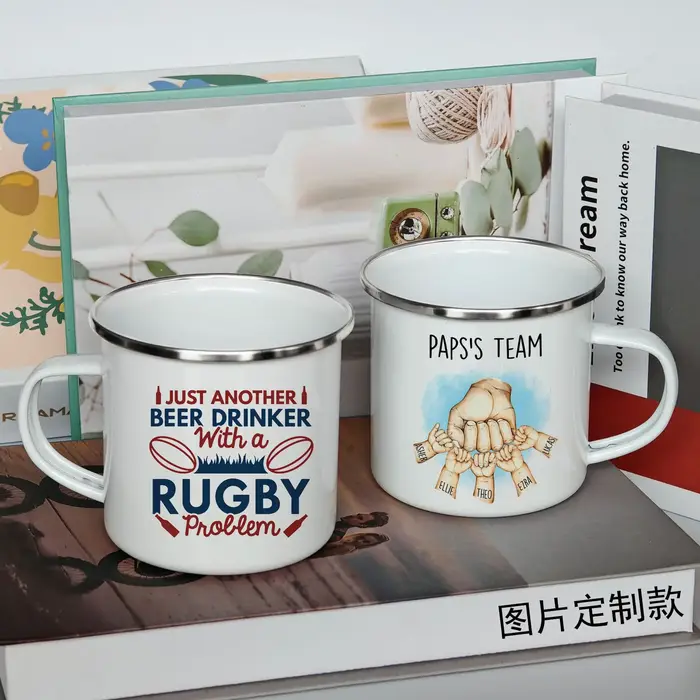 Mug en émail personnalisé avec LOGO