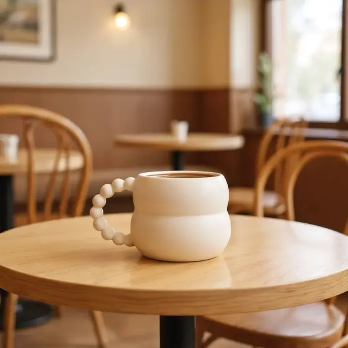 Tasse à café en céramique avec poignée boule
