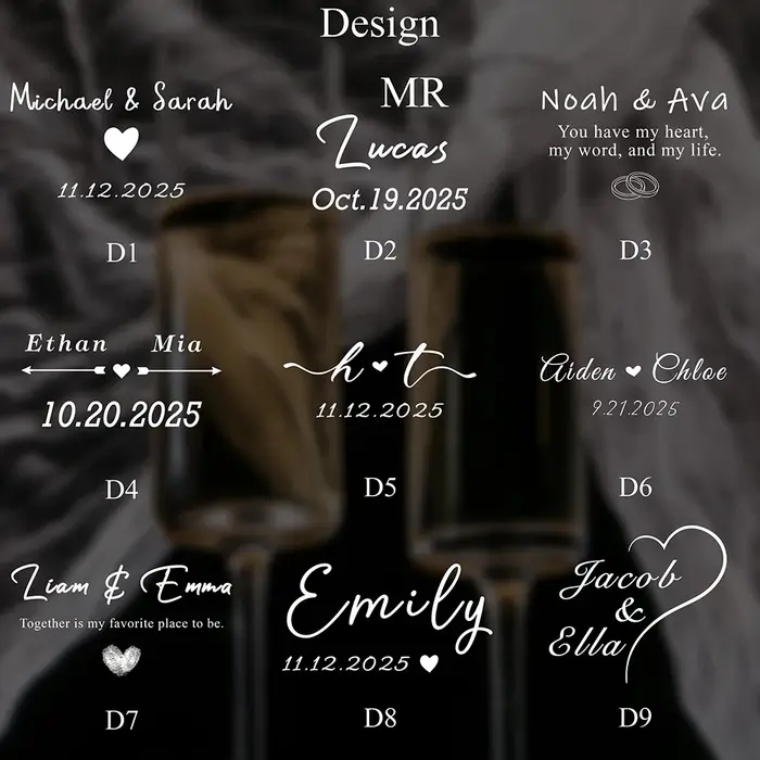 Flûte à Champagne de mariage personnalisée