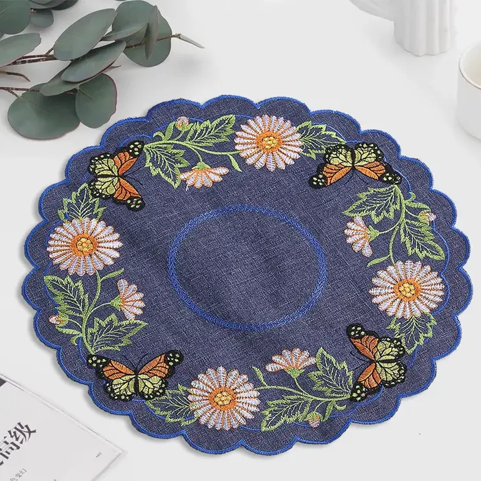 Polymères ronds en tissu pour table à manger de luxe