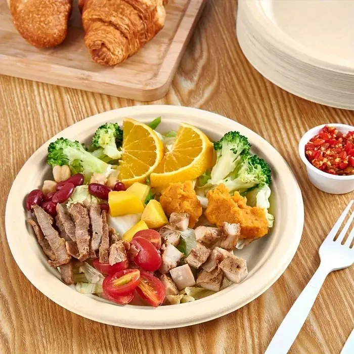 Assiettes en papier jetables épaisses de 6 pouces