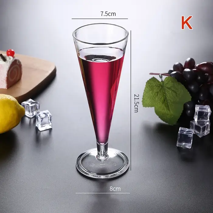Verre à vin incassable en acrylique, tasse à cocktail, gobelet de bar, fête de mariage à la maison,