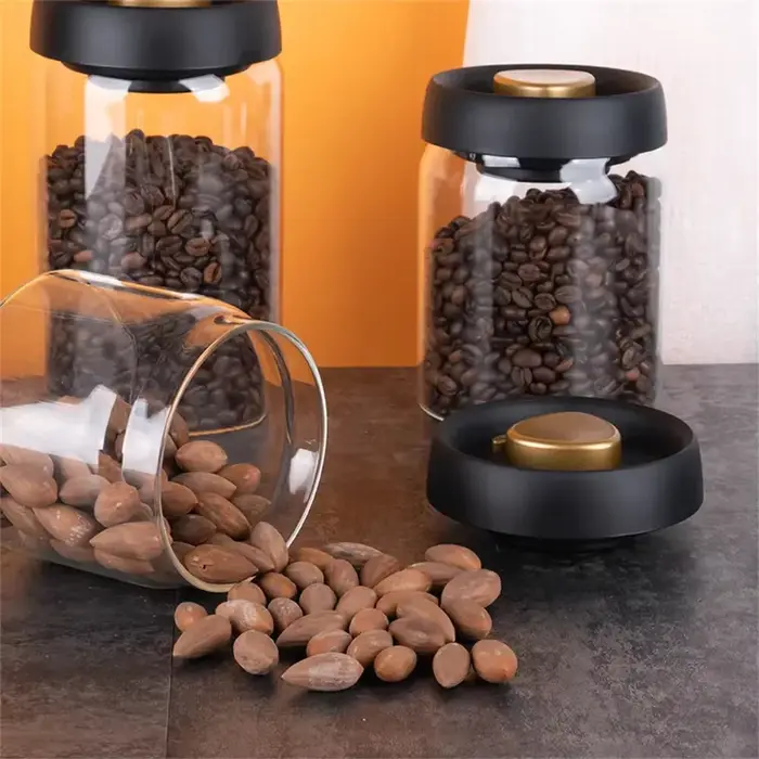 Bocaux de stockage des aliments en verre transparent