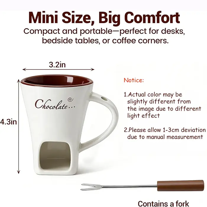Tasse à fondue au chocolat de 130 ml