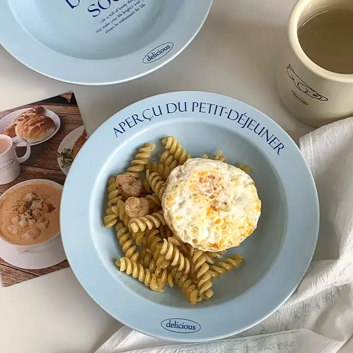 Assiette à soupe anglaise de Style Ins avec une sensation Simple et haut de gamme