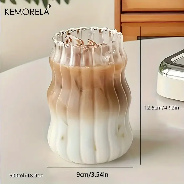 2/4/6 pièces INS tasse en verre résistant à la chaleur gobelet verres Transparent thé jus lait café