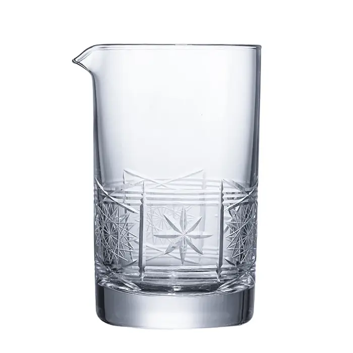 CRISON Tasse à mélanger pour cocktail gravée en verre de cristal fait à la main
