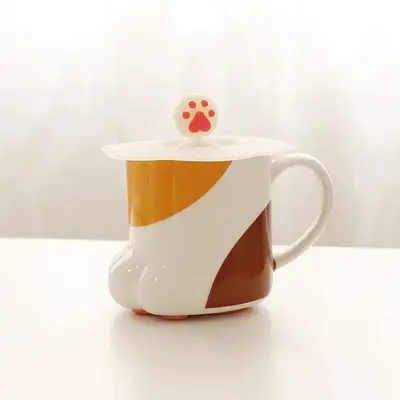 Tasse en porcelaine créative avec pattes de chat et de tigre, tasse de bureau, tasse à café, démontr
