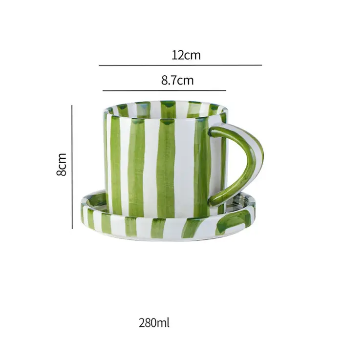 Tasse à café et thé de l'après-midi de 280ml/9.5oz