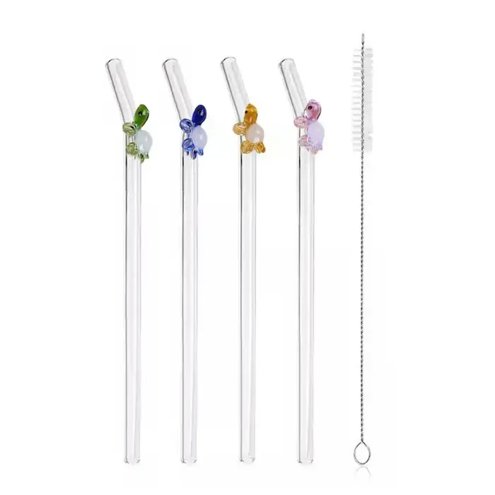 Pailles en verre réutilisables