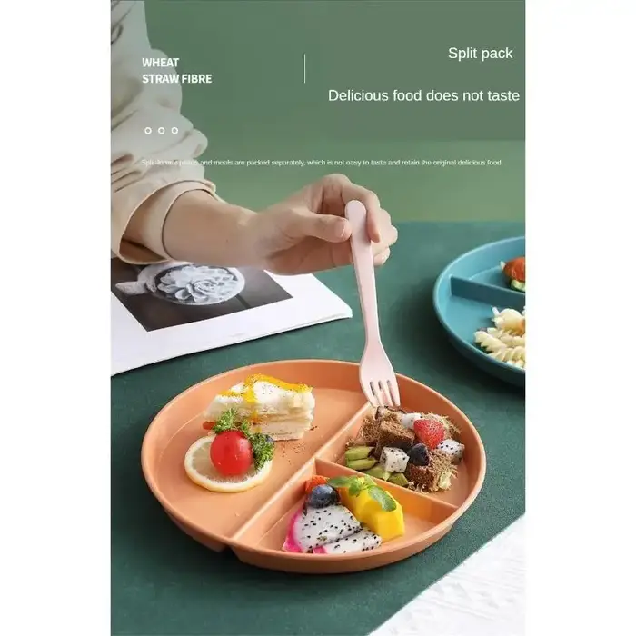 Assiettes rondes réutilisables pour adultes