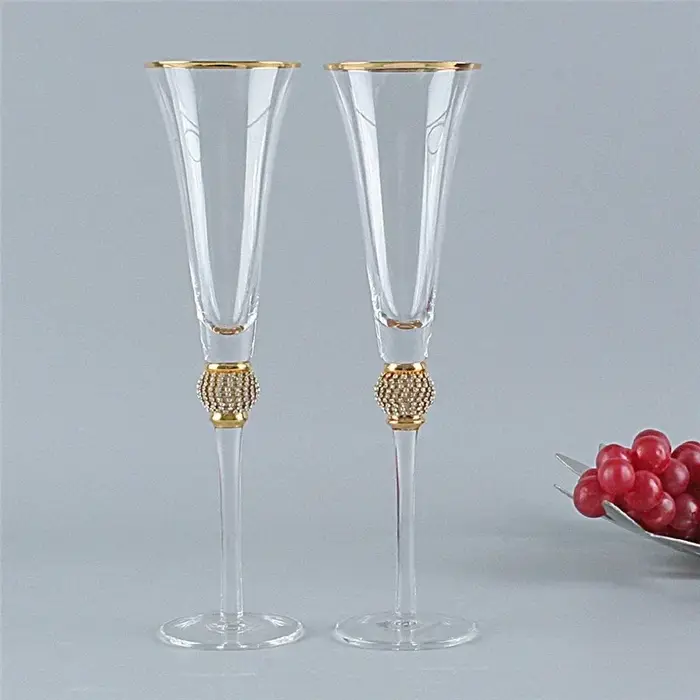 2 pièces/ensemble Phnom Penh verres à Champagne incrusté diamant verre à vin fête de mariage gobelet