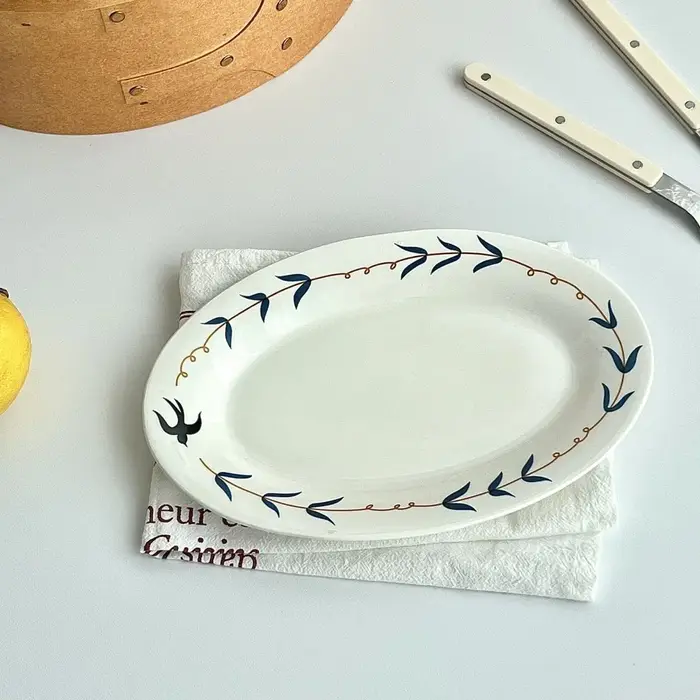 Assiette en céramique rétro japonaise