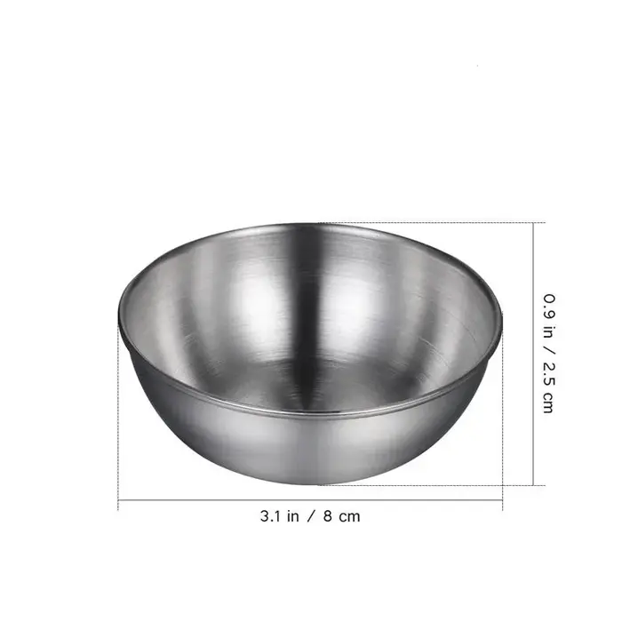 Plat à Sauce d'assaisonnement en acier inoxydable