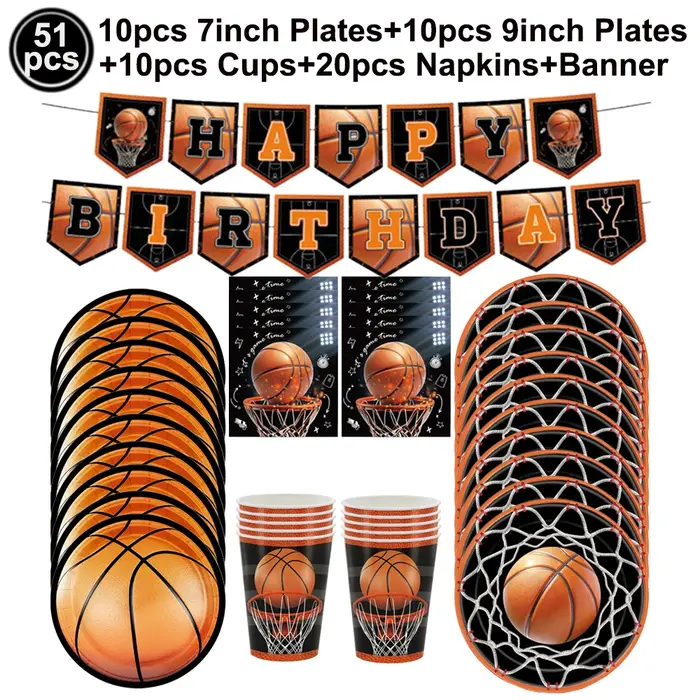 Vaisselle jetable de basket-ball