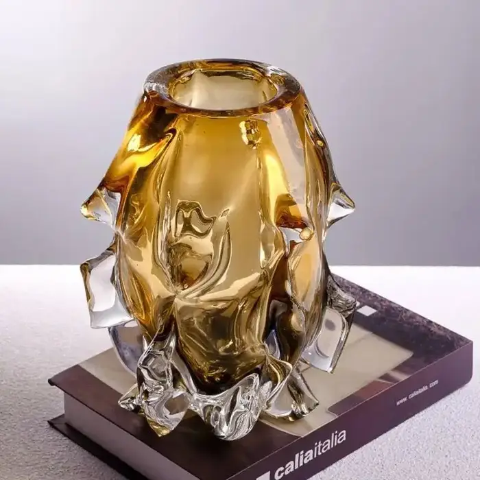 Vase en verre de cristal créatif de luxe léger