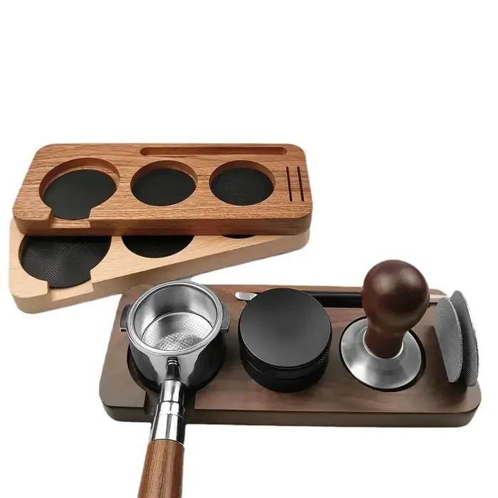 Station de bourrage de café en bois 51/58mm