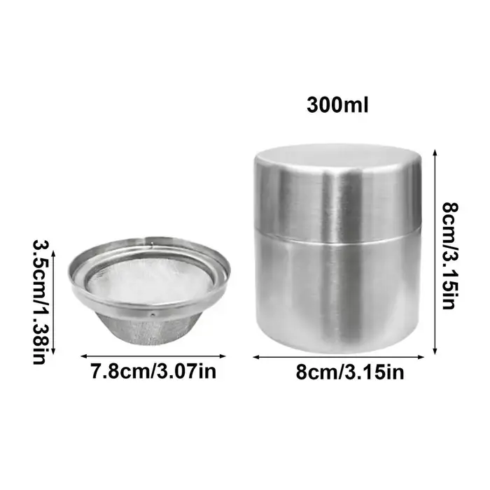 Kit de tamis et de boîte de rangement pour poudre de matcha