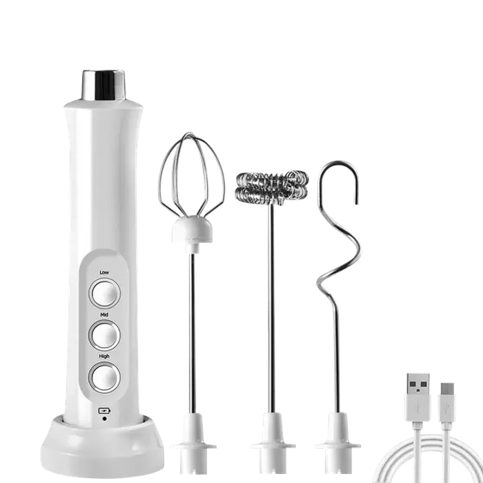 Mousseur à lait électrique Portable 3 en 1, Rechargeable, mousseur portatif, mélangeur de boissons à