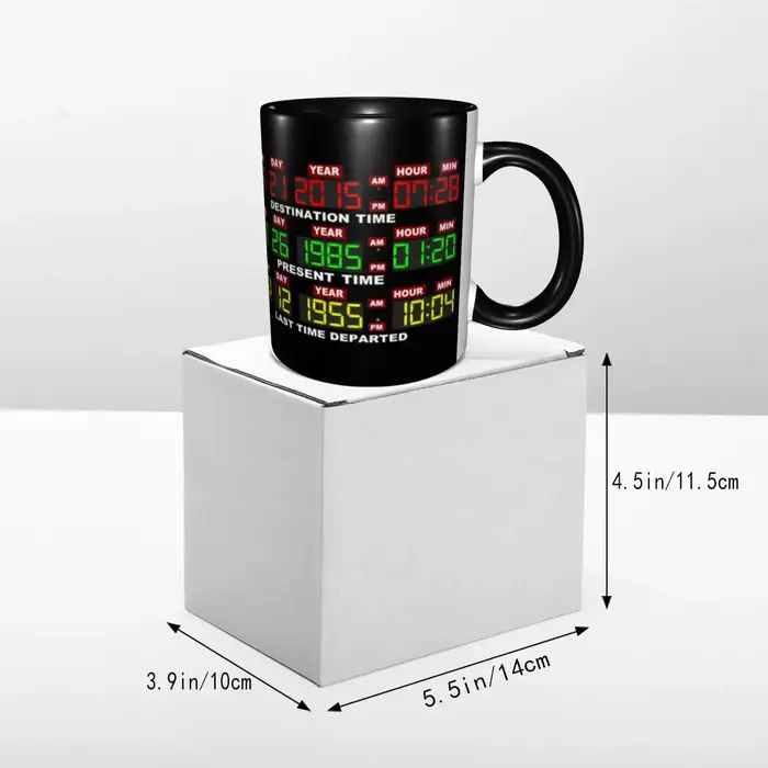Circuits de temps personnalisés sur tasse bricolage retour vers le futur
