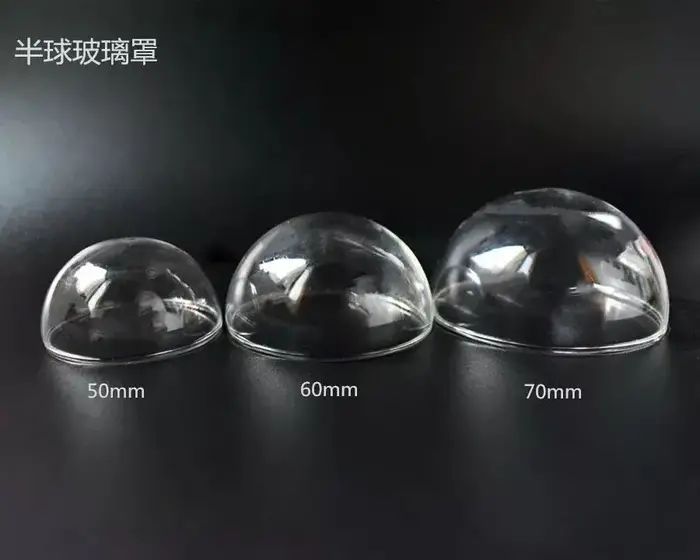 Couvercle en verre demi-rond pour hémisphère