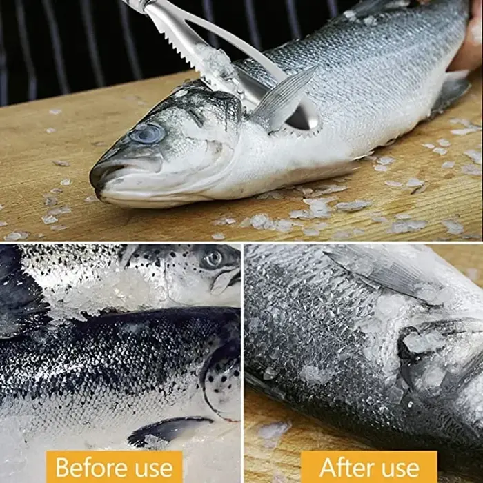 Accessoires de cuisine, écailles de poisson en acier inoxydable, râpes à gratter, retrait rapide, ne