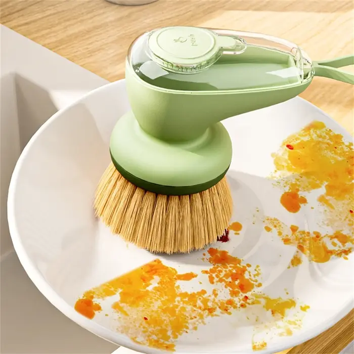 1 Brosse à vaisselle avec distributeur de savon