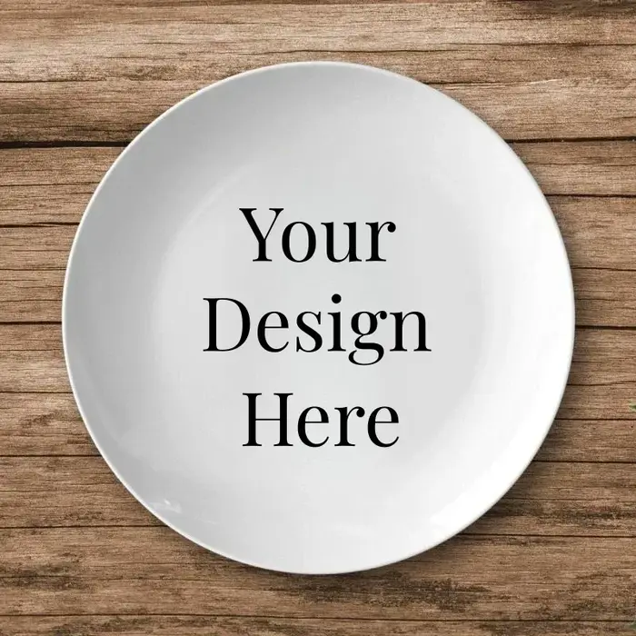 Assiette en Céramique Personnalisée avec Support