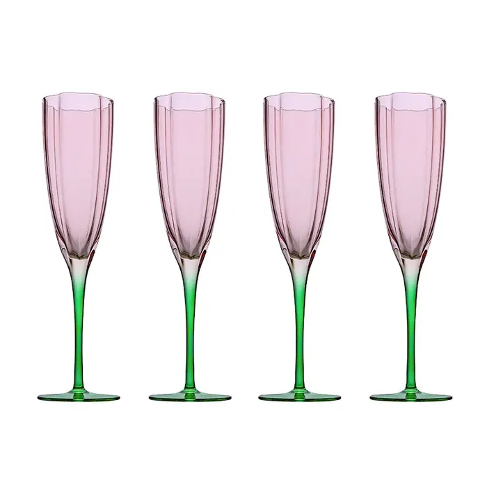 Gobelet à pétales français Vintage rose vert