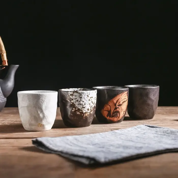 Tasse à Thé Japonaise de 180ml en Céramique Rétro