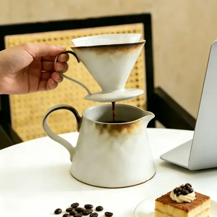 Ensemble de café pour over pour en-casée en céramique Kiln Change