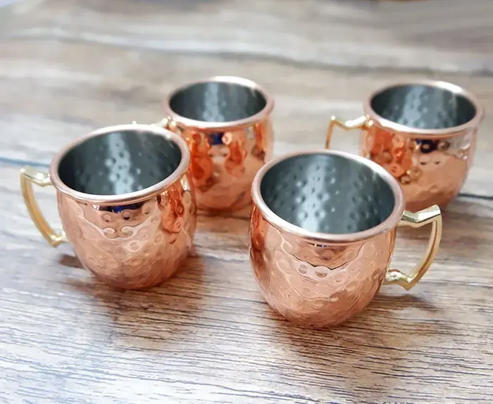 Mini-tasses martelées pour Moscow Mule et expresso