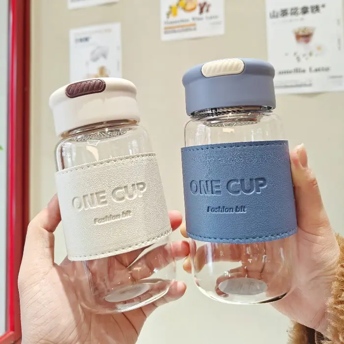 Tasse d'eau en verre Borosilicate de 550ml