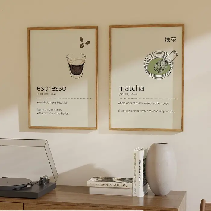 Affiches et imprimés de boissons expresso Matcha Latte Yerba Mate