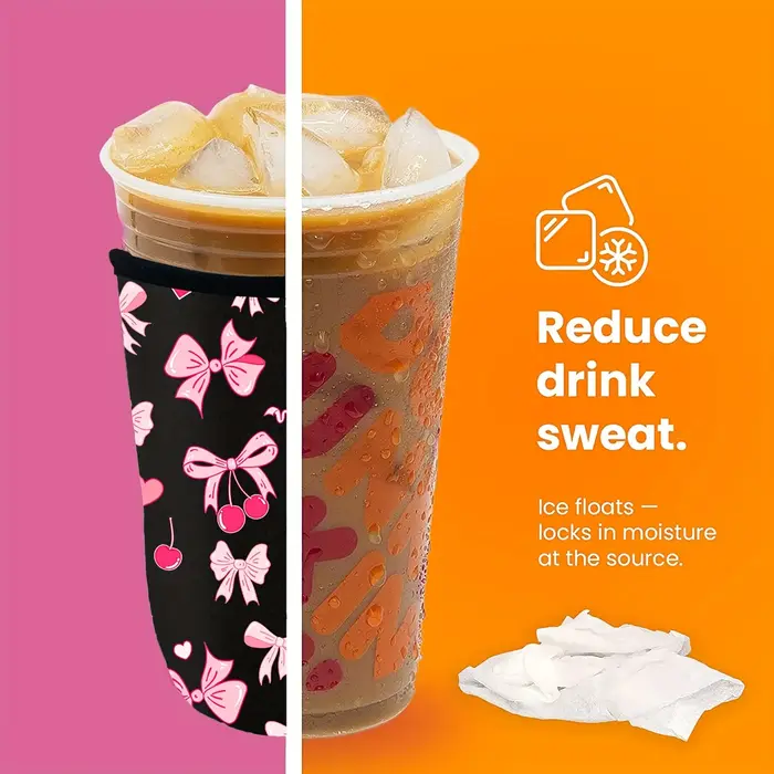 Lot de 3 manchons réutilisables pour gobelets à café glacé