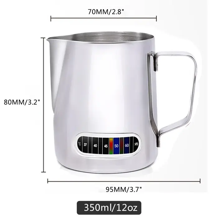350/600ml Latte Pull Cup avec autocollant de température en acier inoxydable avec la tasse de mousse