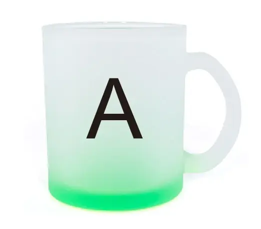 Couleurs dégradées de tasse en verre pour jus d'eau froide 325ML 11oz bricolage personnalisé