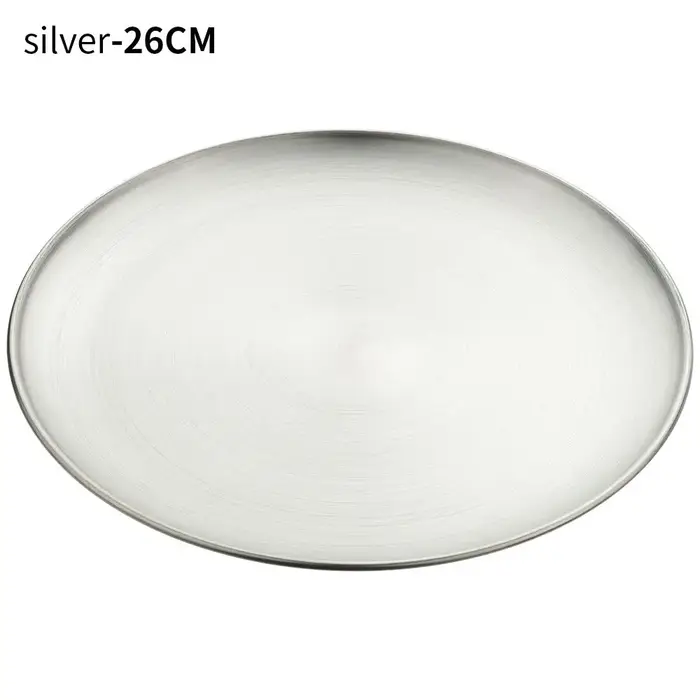 Disque de salle à manger rond en métal en acier inoxydable, plat à cracher Sophia, haute qualité, es