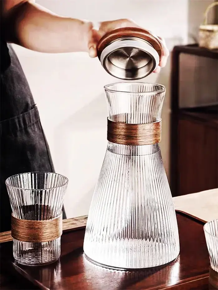 Pichet d'eau froide en verre de Style japonais